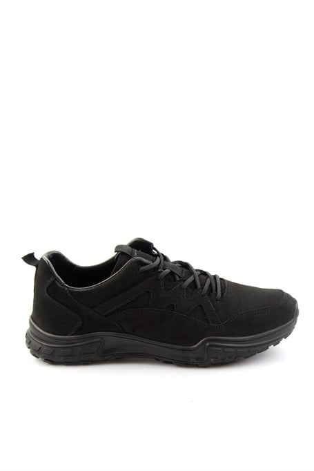 Siyah Nubuk Hakiki Deri Erkek Sneaker E01018272001