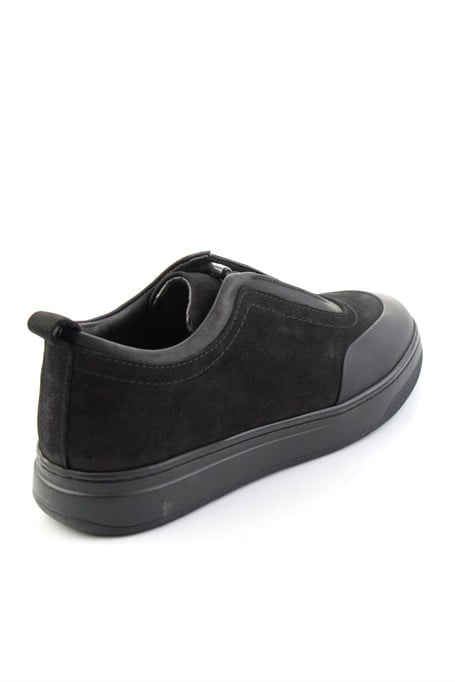 Siyah Nubuk Hakiki Deri Erkek Sneaker E01774017201