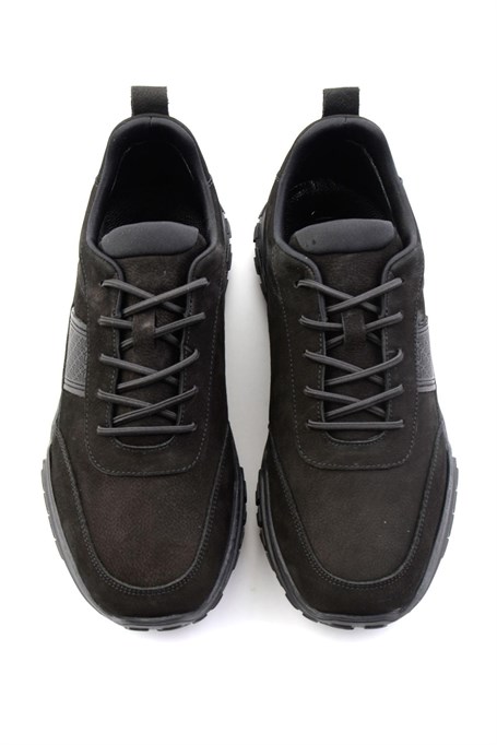 Siyah Nubuk Hakiki Deri Erkek Sneaker E01018271001