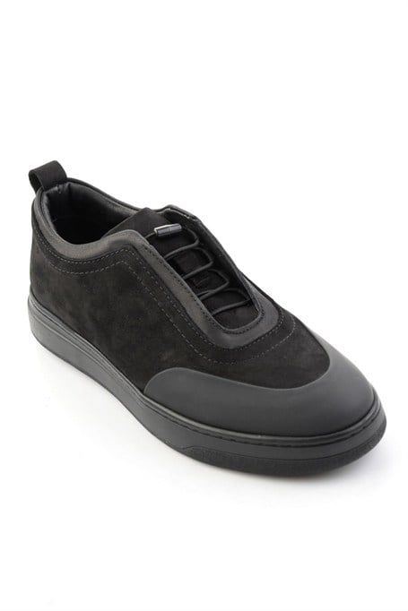 Siyah Nubuk Hakiki Deri Erkek Sneaker E01774017201