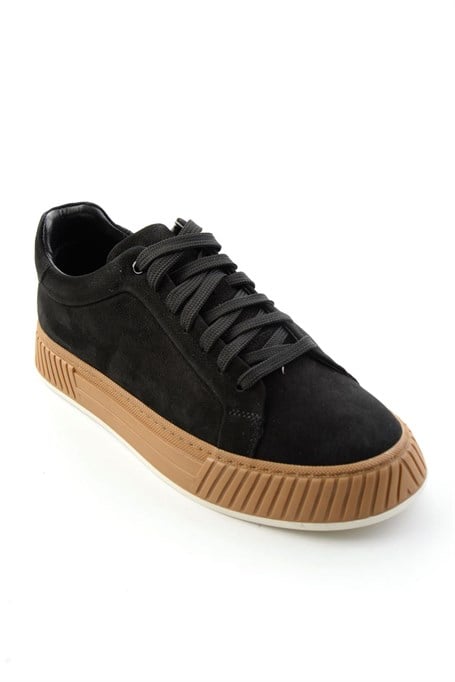 Siyah Nubuk Hakiki Deri Erkek Sneaker E01774007001
