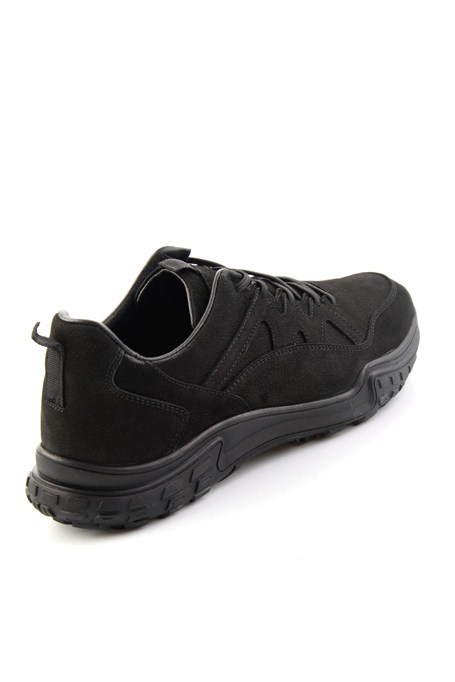 Siyah Nubuk Hakiki Deri Erkek Sneaker E01018272001