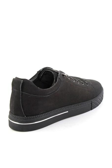 Siyah Nubuk Hakiki Deri Erkek Sneaker E01610196501