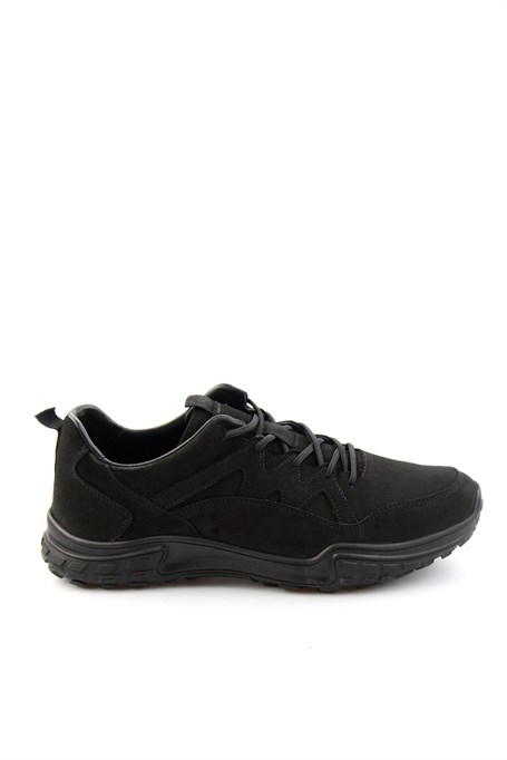 Siyah Nubuk Hakiki Deri Erkek Sneaker E01018272001