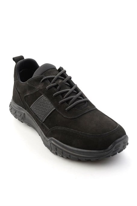 Siyah Nubuk Hakiki Deri Erkek Sneaker E01018271001