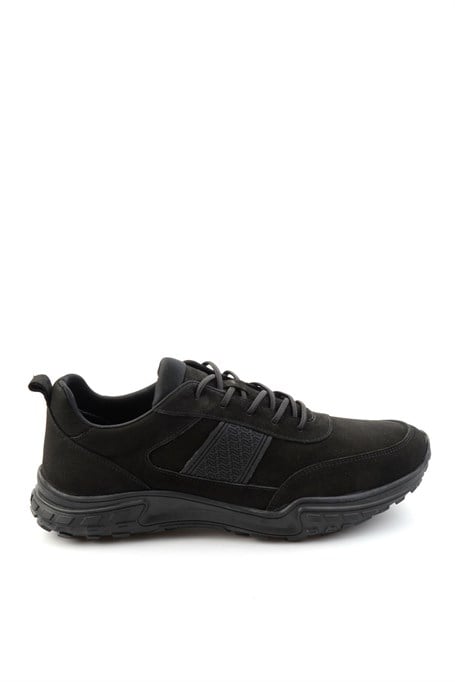 Siyah Nubuk Hakiki Deri Erkek Sneaker E01018271001