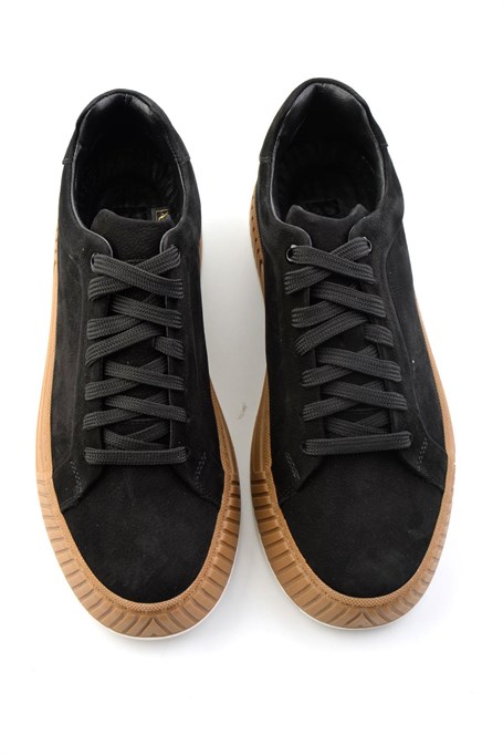 Siyah Nubuk Hakiki Deri Erkek Sneaker E01774007001