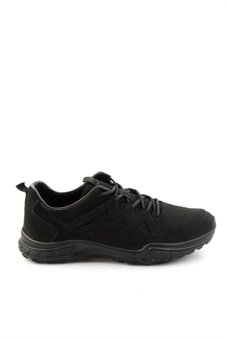 Siyah Nubuk Hakiki Deri Erkek Sneaker E01018272001