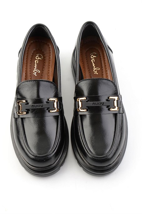 Siyah Parlak  Kadın Loafer Ayakkabı K01179828109