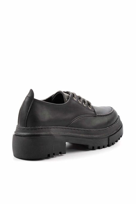 Siyah Platin  Kadın Loafer Ayakkabı K01503741709