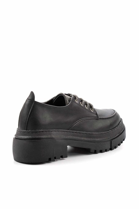 Siyah Platin  Kadın Loafer Ayakkabı K01503741709