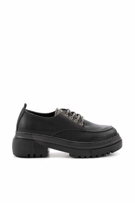 Siyah Platin  Kadın Loafer Ayakkabı K01503741709