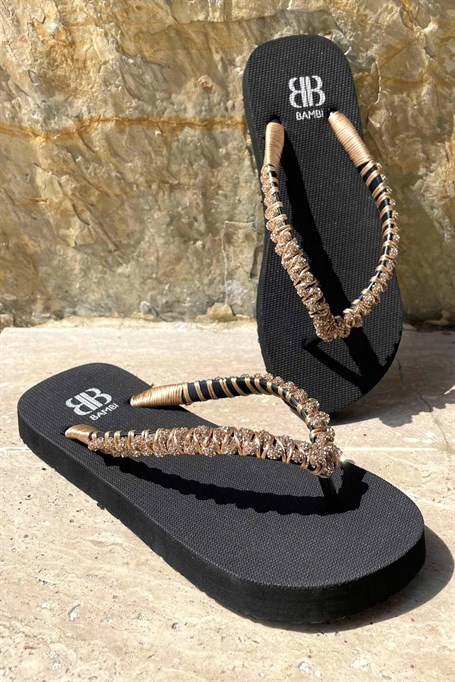 Siyah Rose  Kadın Terlik K04376000459