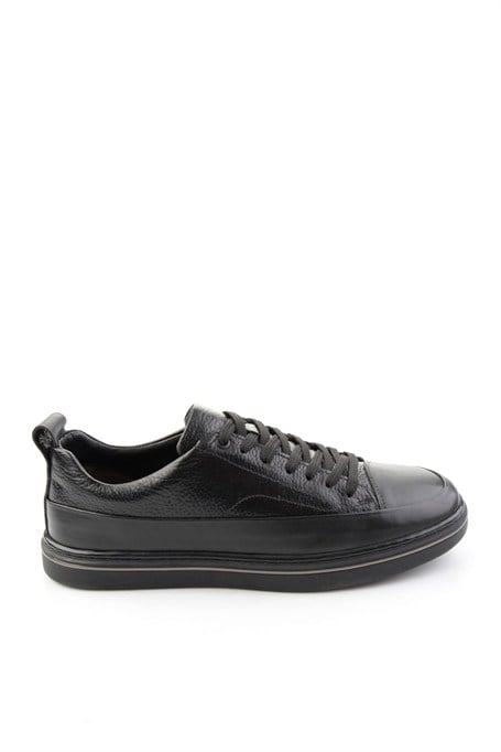Siyah Siyah Floter Hakiki Deri Erkek Sneaker E01807061043