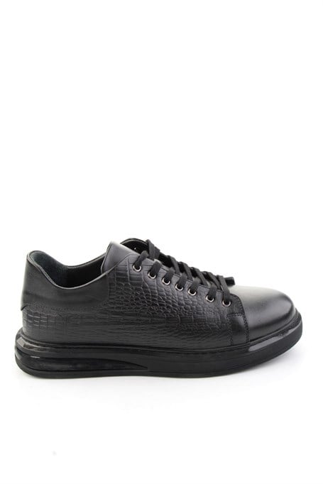 Siyah Siyah Napa Hakiki Deri Erkek Sneaker E01080209143