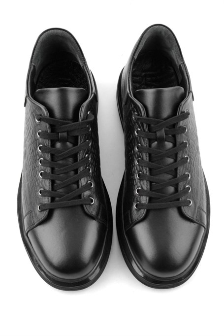 Siyah Siyah Napa Hakiki Deri Erkek Sneaker E01080209143