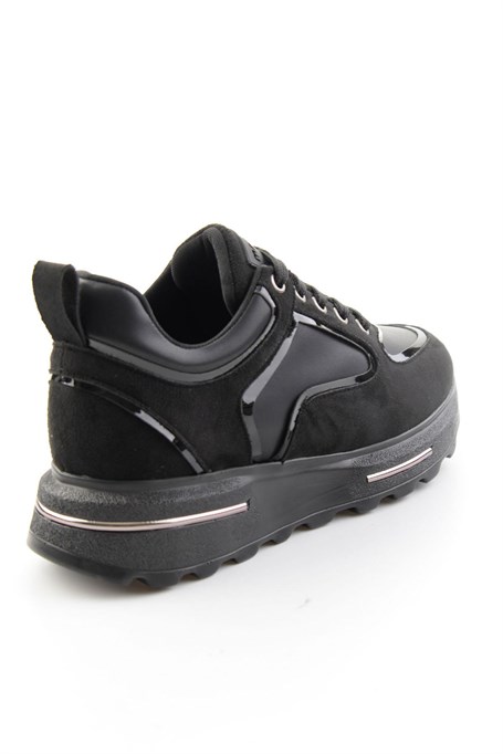 Siyah Siyah Süet  Kadın Sneaker K01313003072