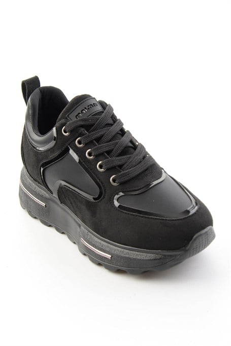 Siyah Siyah Süet  Kadın Sneaker K01313003072