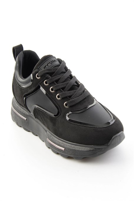 Siyah Siyah Süet  Kadın Sneaker K01313003072