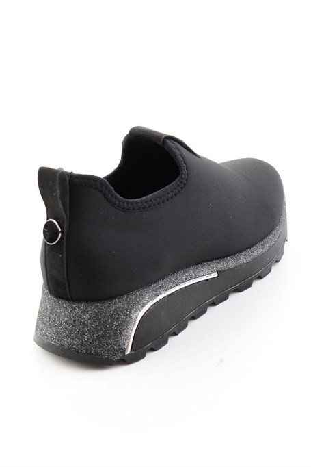 Siyah Streç  Kadın Sneaker K01834220017