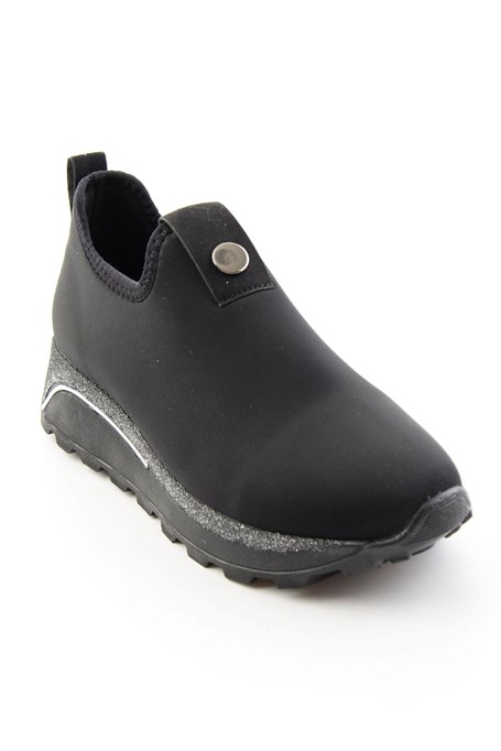 Siyah Streç  Kadın Sneaker K01834220017