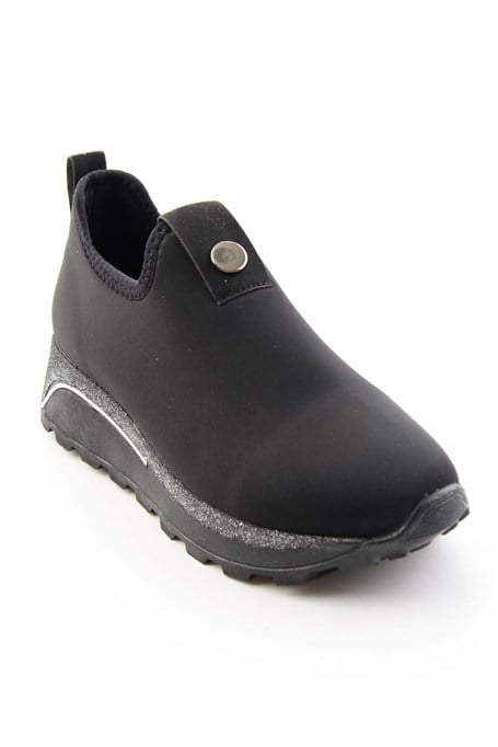 Siyah Streç  Kadın Sneaker K01834220017