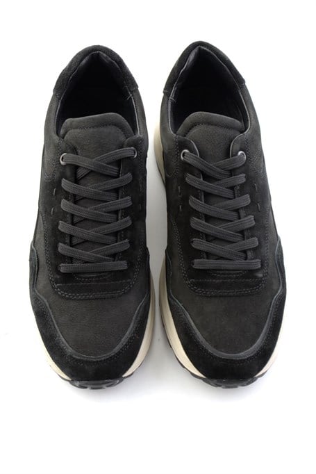 Siyah Süet Hakiki Deri Erkek Sneaker E01789045302