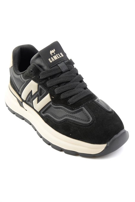 Siyah Süet Hakiki Deri Erkek Sneaker E01175561002