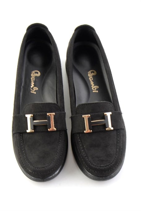 Siyah Süet  Kadın Loafer Ayakkabı K01536105972