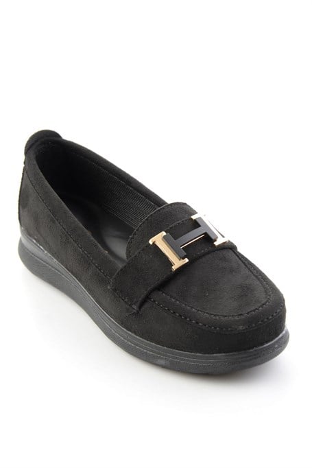Siyah Süet  Kadın Loafer Ayakkabı K01536105972