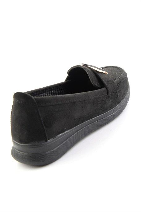 Siyah Süet  Kadın Loafer Ayakkabı K01536105972