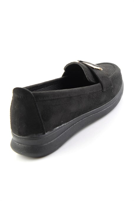 Siyah Süet  Kadın Loafer Ayakkabı K01536105972