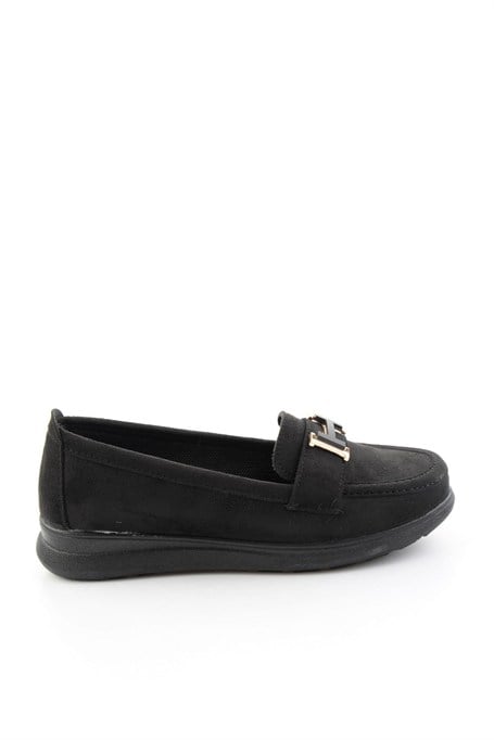 Siyah Süet  Kadın Loafer Ayakkabı K01536105972