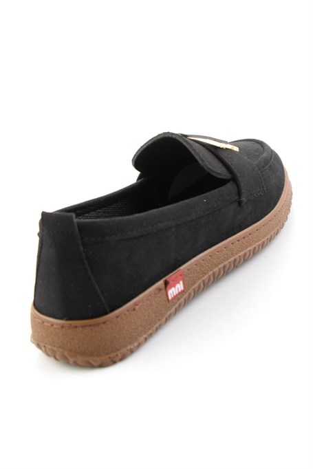 Siyah Süet  Kadın Loafer Ayakkabı K01536105472