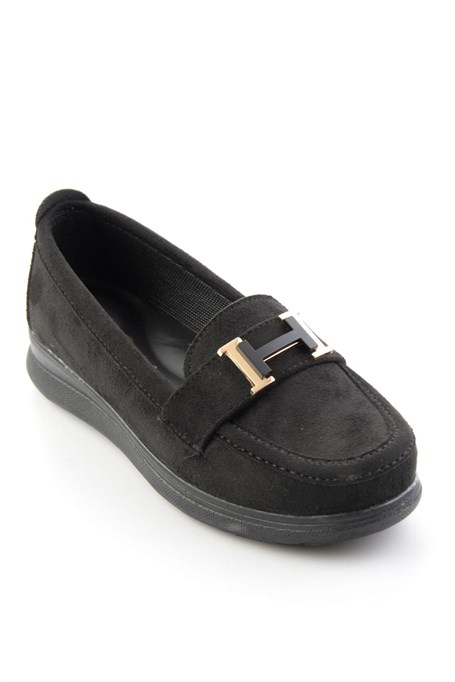 Siyah Süet  Kadın Loafer Ayakkabı K01536105972