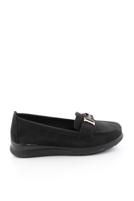 Siyah Süet  Kadın Loafer Ayakkabı K01536105972