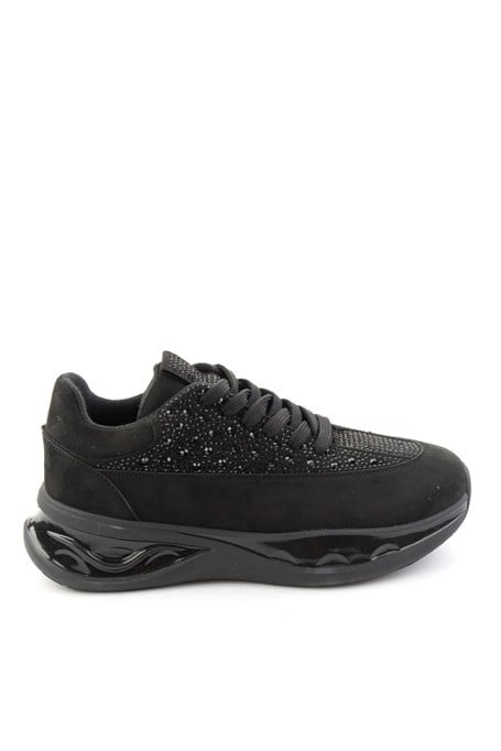 Siyah Süet  Kadın Sneaker K01228092072