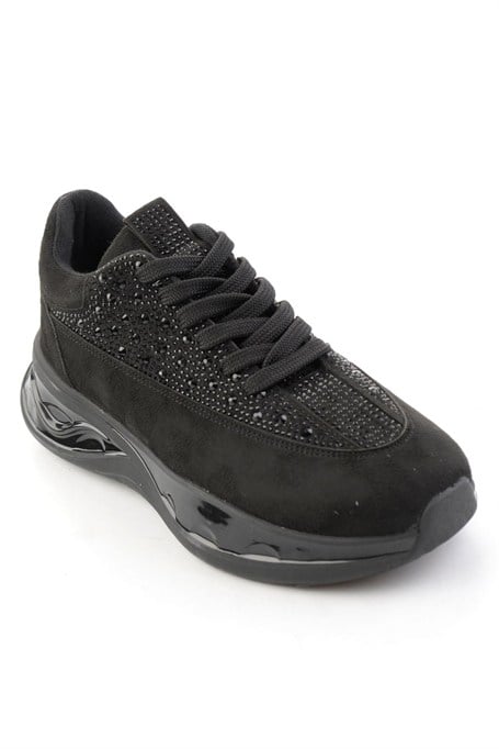 Siyah Süet  Kadın Sneaker K01228092072