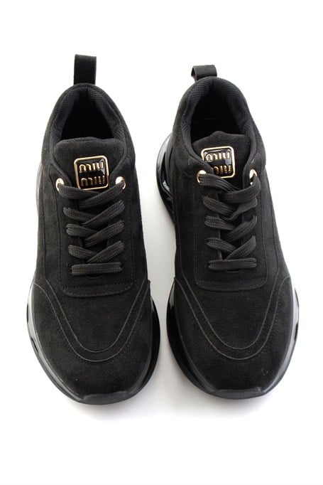 Siyah Süet  Kadın Sneaker K01228092572
