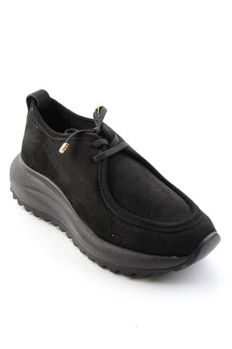 Siyah Süet  Kadın Sneaker K01234050772