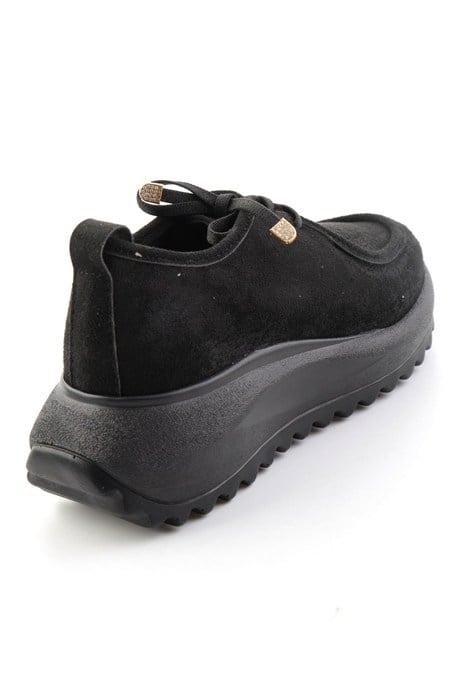 Siyah Süet  Kadın Sneaker K01234050772