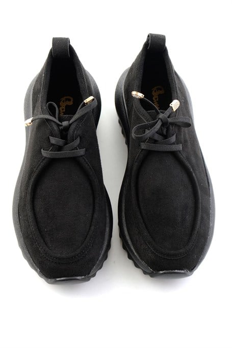 Siyah Süet  Kadın Sneaker K01234050772