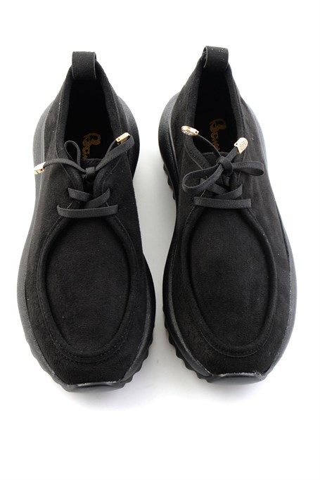 Siyah Süet  Kadın Sneaker K01234050772