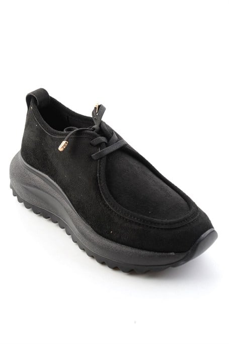Siyah Süet  Kadın Sneaker K01234050772