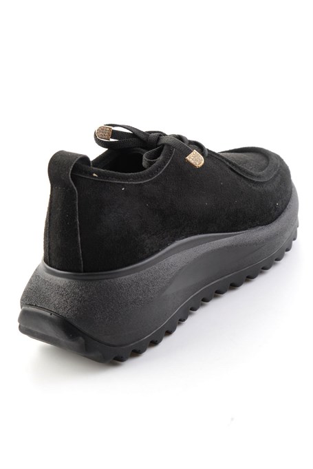 Siyah Süet  Kadın Sneaker K01234050772