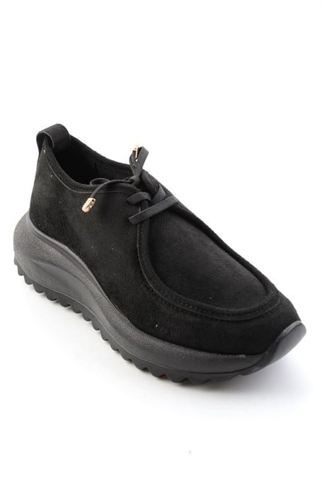 Siyah Süet  Kadın Sneaker K01234050772