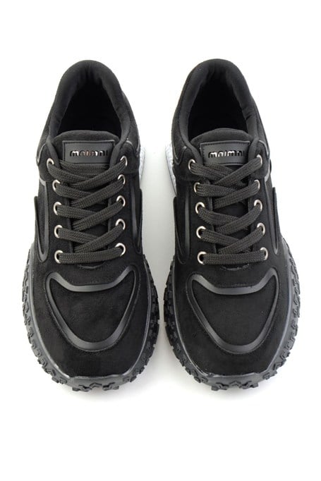 Siyah Süet  Kadın Sneaker K01313003272