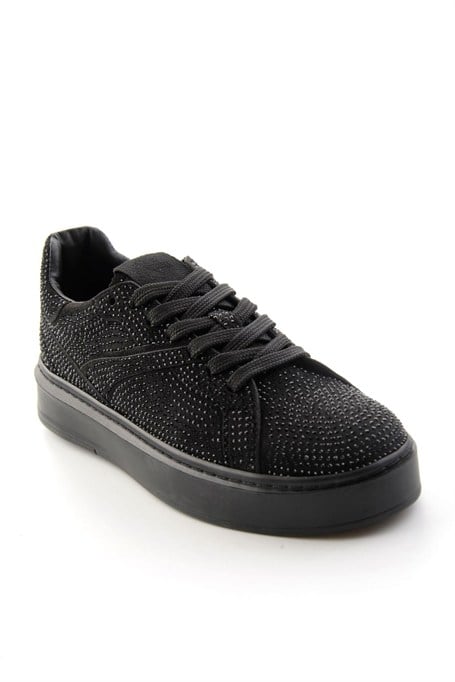Siyah Süet  Kadın Sneaker K01791072772