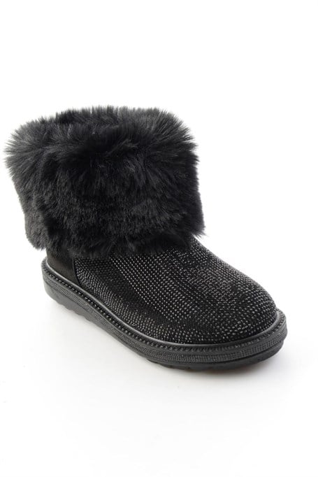 Siyah Taşlı  Kadın Bot & Bootie K02834260087