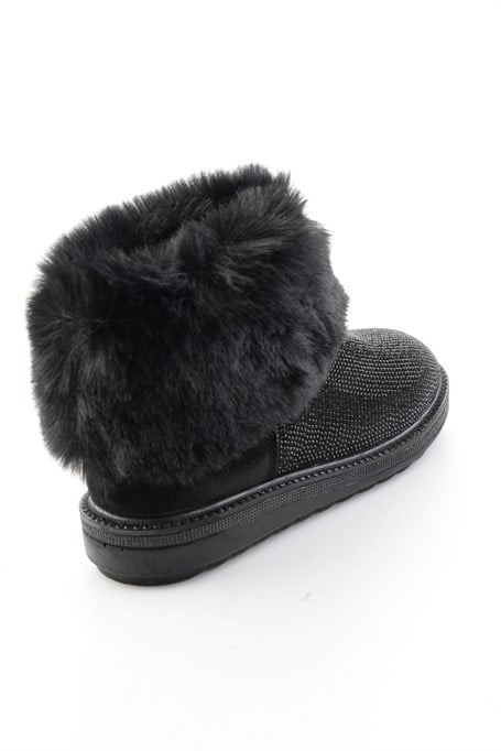 Siyah Taşlı  Kadın Bot & Bootie K02834260087